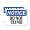 Signmission Do Not Climb, 10 in W x Rectangle, Plastic OS-2PACK-NS-P-710-L-11117 - alternate 1
